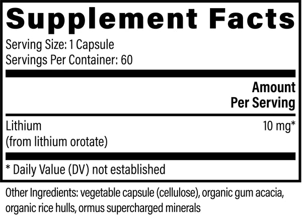 Global Healing Lithium Orotate 60caps