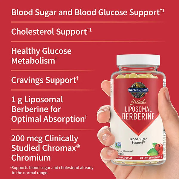 Garden of Life Herbals Liposomal Berberine 60 Vegan Capsules