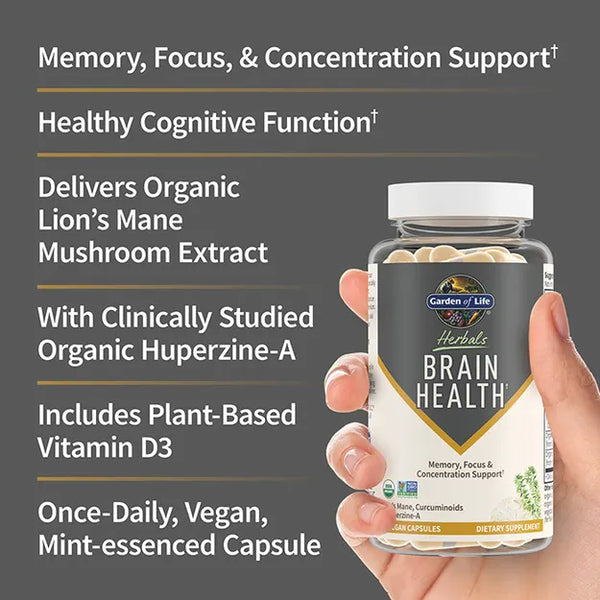 Garden of Life Herbals Brain Health† 30 Vegan Capsules