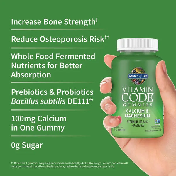 Garden of Life Vitamin Code Calcium & Magnesium 60 Gummies