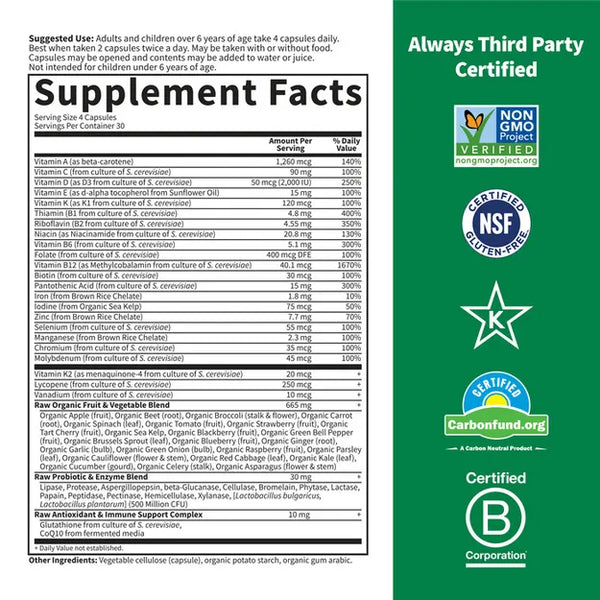 Garden of Life Vitamin Code Family Multivitamin 120 V Capsules