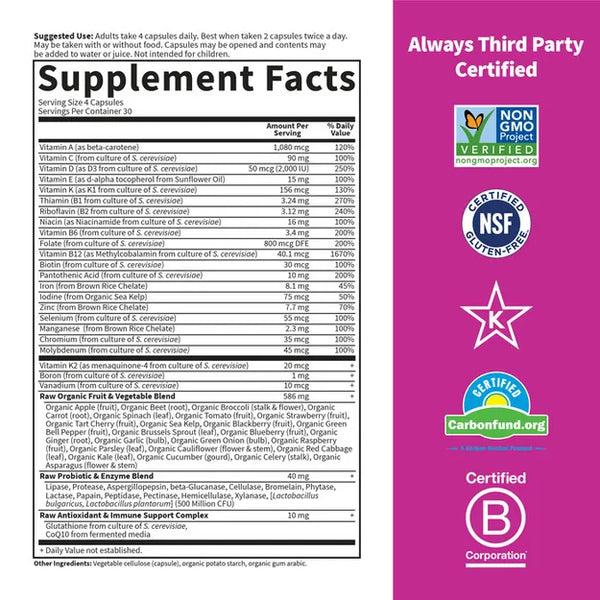 Garden of Life Vitamin Code Women Multivitamin 60 V Capsules