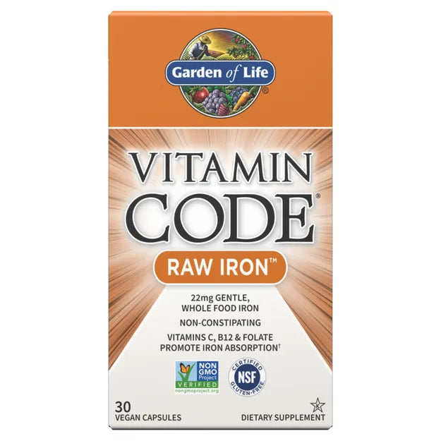 Garden of Life Vitamin Code Raw Iron 30 Capsules