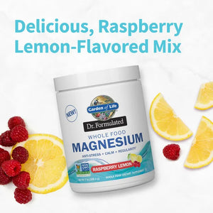 Garden of Life Dr. Formulated Magnesium Powder - Raspberry Lemon 198gm