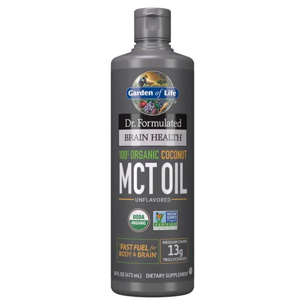 Garden of Life Dr. Formulated Brain Health Organic Coconut MCT Oil Liquid 473ml