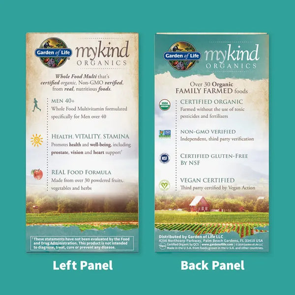 Garden of Life mykind Organics Men's 40+ Multi Tablets