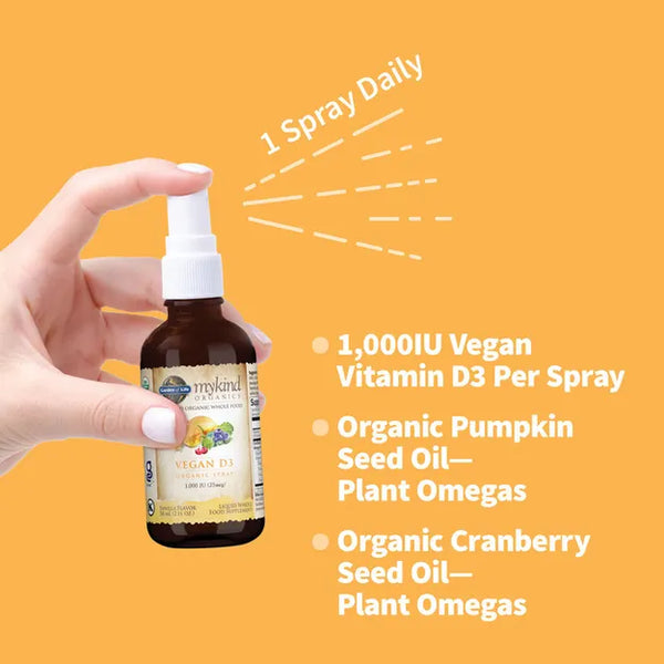 mykind Organics Vegan D3 Organic Spray 1,000 IU - Vanilla