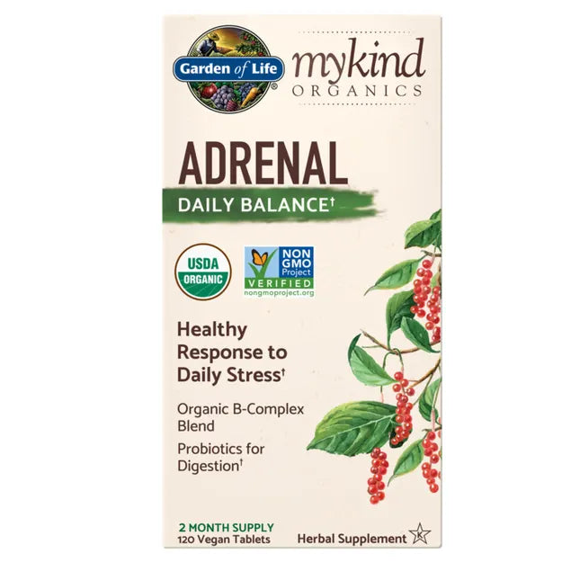 Garden of Life mykind Organics Adrenal Daily Balance† 120 Tablets