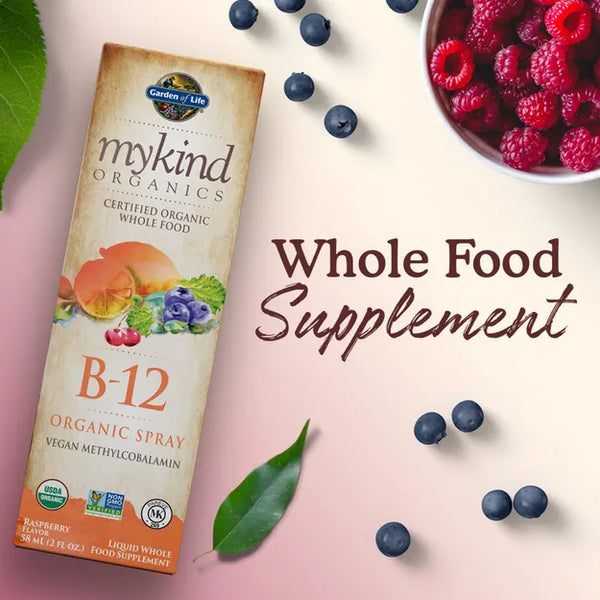 mykind Organics B-12 Organic Spray Raspberry (58ml) Liquid
