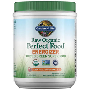 Garden of Life Raw Organic Perfect Food Energizer Yerba Mate Pomegranate (276g) Powder