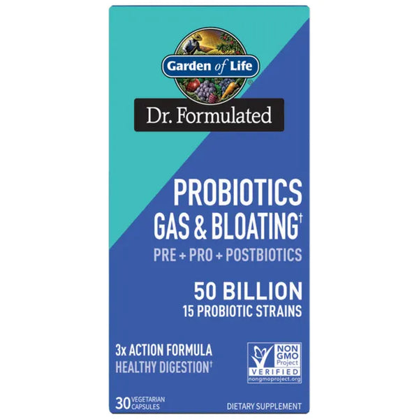 Garden of Life Dr. Formulated Probiotics Gas and Bloating† 50 Billion 30 Capsules