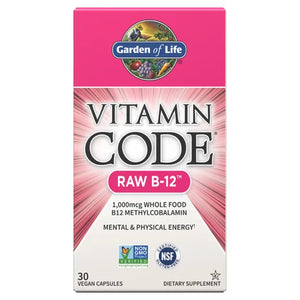 Garden of Life Vitamin Code Raw B-12 1,000mcg 30 Capsules