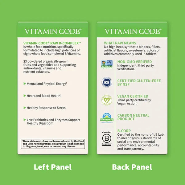 Garden of Life Vitamin Code Raw B-Complex 120 Capsules