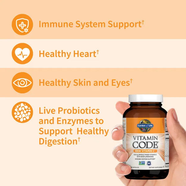 Garden of Life Vitamin Code Raw Vitamin C 60 Capsules