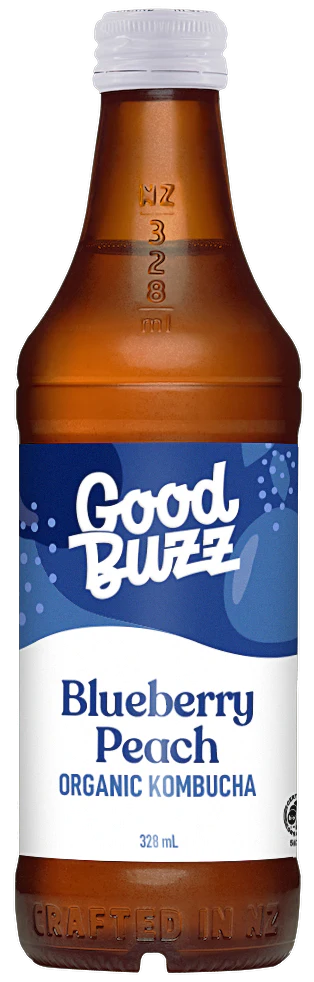 Good Buzz Kombucha Blueberry Peach 328ml