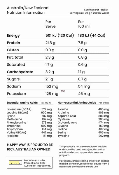 Happy Way Whey Protein Powder Banana 60 g