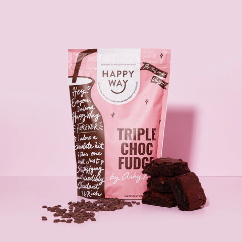 Happy Way Triple Choc Fudge Vegan Protein Powder 500g