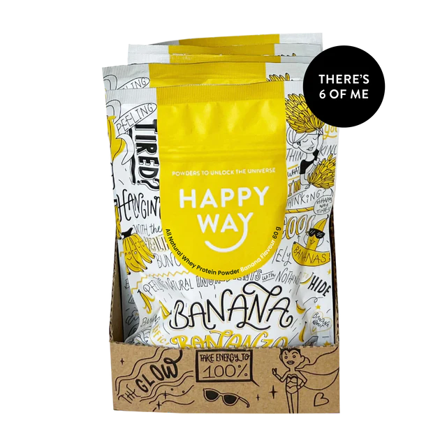 Happy Way Whey Protein Powder Banana 60 g
