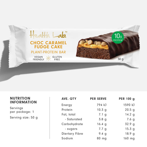 Health Lab Choc Caramel Fudge Cake Protein Bar