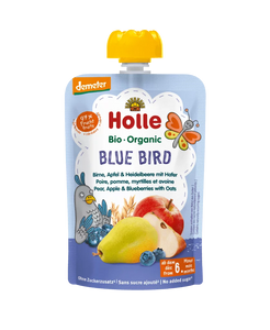 Holle Organic Blue Bird – Pear, apple & blueberries with oats 100gm