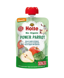 Holle Organic Power Parrot – Pear & apple with spinach 100gm