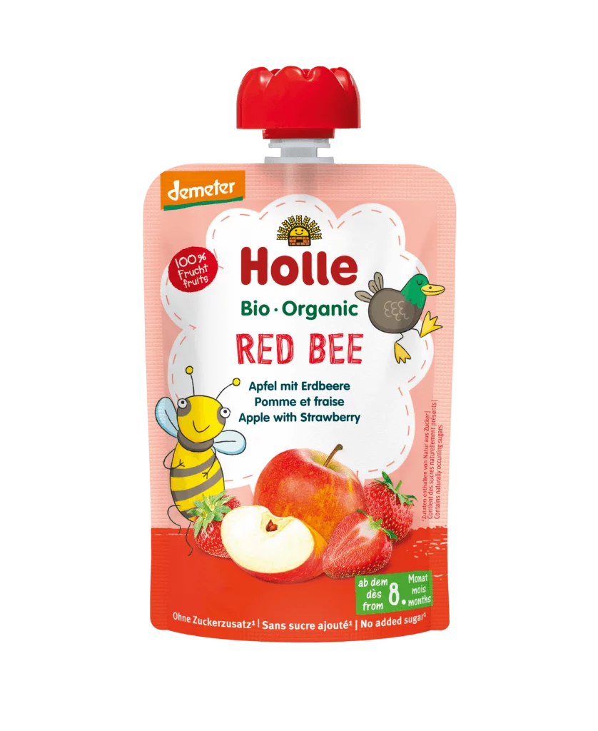 Holle Organic Red Bee – Apple with strawberry 100gm
