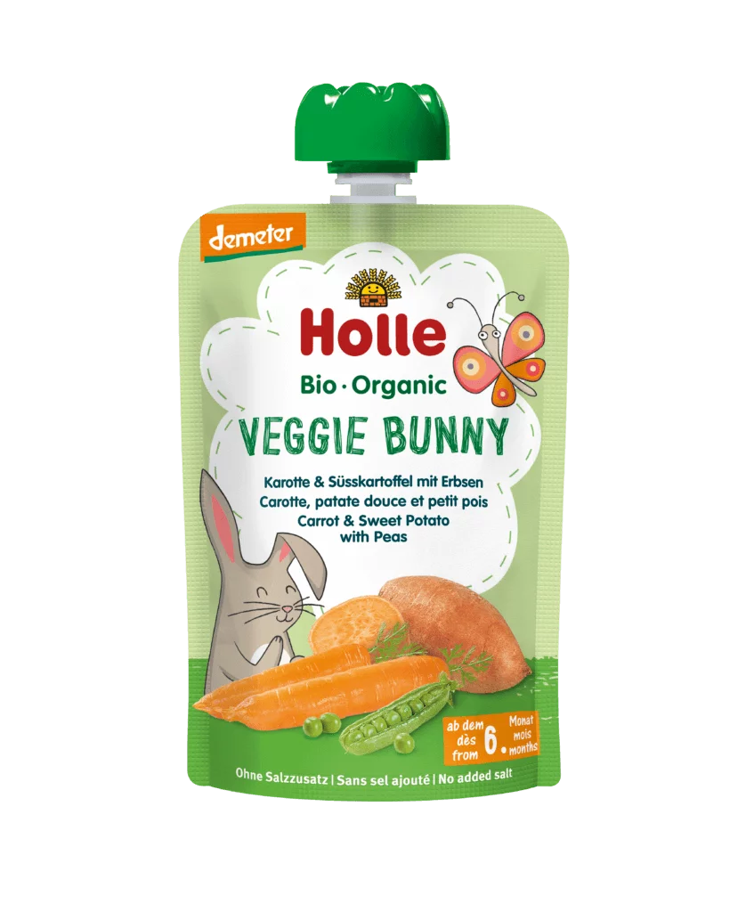 Holle Organic Veggie Bunny – Carrot & sweet potato with peas 100gm