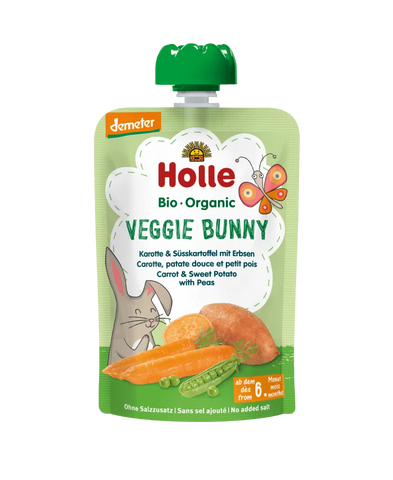 Holle Organic Veggie Bunny – Carrot & sweet potato with peas 100gm