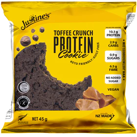 Justine's Toffee Crunch Keto Friendly Protein Cookie - 45g
