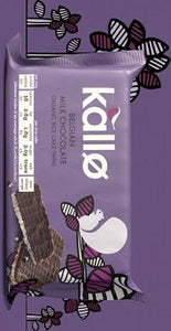 Kallo Organic Belgian Milk Chocolate Thins Organic Rice Cakes 90gm