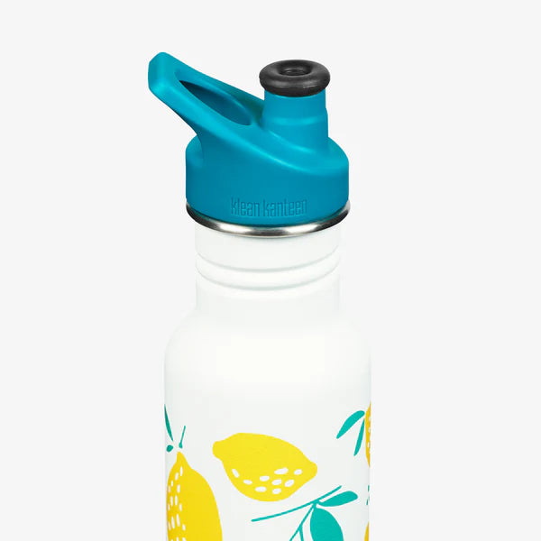 Klean Kanteen Classic Water Bottle w Sport Cap 532ml - Lemons