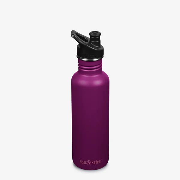 Klean Kanteen Classic Water Bottle w Sport Cap 800ml - Purple Potion - 10% off
