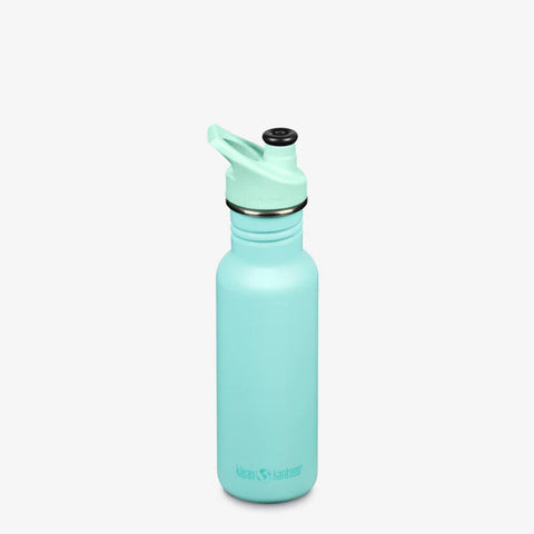 Klean Kanteen Classic Water Bottle w Sport Cap 532ml - Blue Tint - 10% off