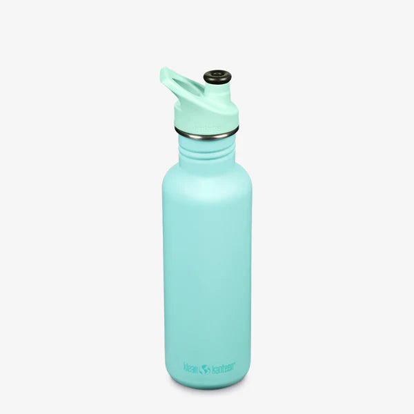 Klean Kanteen Classic Water Bottle w Sport Cap 800ml - Blue Tint - 10% off