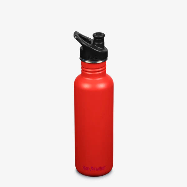 Klean Kanteen Classic Water Bottle w Sport Cap 800ml - Tiger Lily