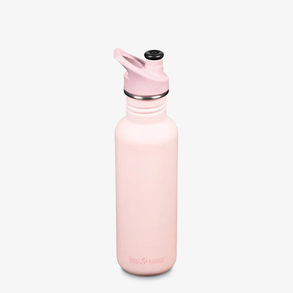 Klean Kanteen Classic Water Bottle w Sport Cap 800ml - Heavenly Pink
