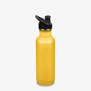 Klean Kanteen Classic Water Bottle w Sport Cap 800ml - Lemon Curry Matte Finish - 10% off