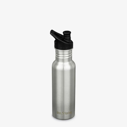 Klean Kanteen Classic Water Bottle w Sport Cap 532ml - Brushed Stainless - 10% off