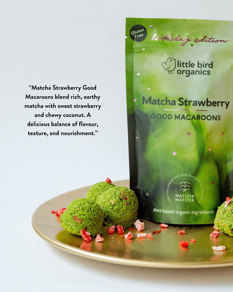 Little Bird Good Macaroons Matcha Strawberry