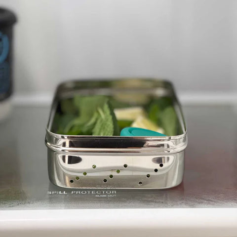Meals in Steel Rectangle Fridge Breathable Container | Stainless Steel 800ml