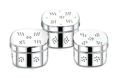 Meals In Steel Stainless Steel Square Fridge Breathable Container