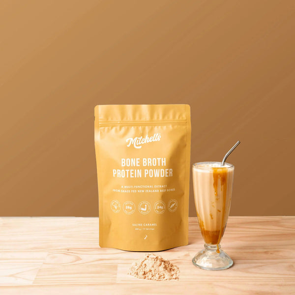 Mitchells Bone Broth Protein Powder - Salted Caramel 500gm