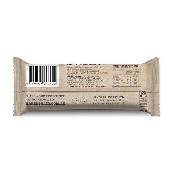 Naked Paleo Bar Cacao Almond Paleo Bar 40gr