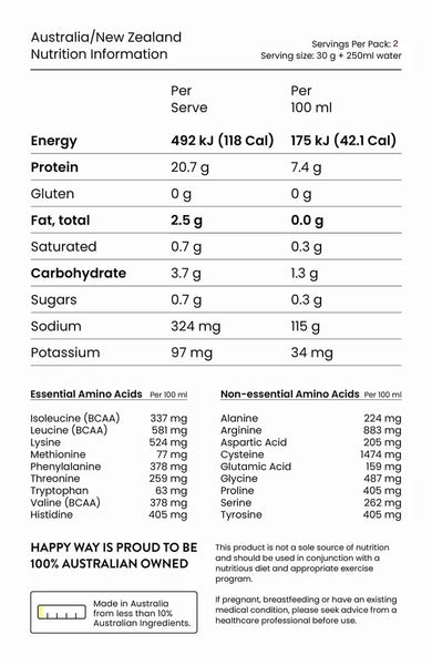 Happy Way Vegan Protein Powder Vanilla 60 g