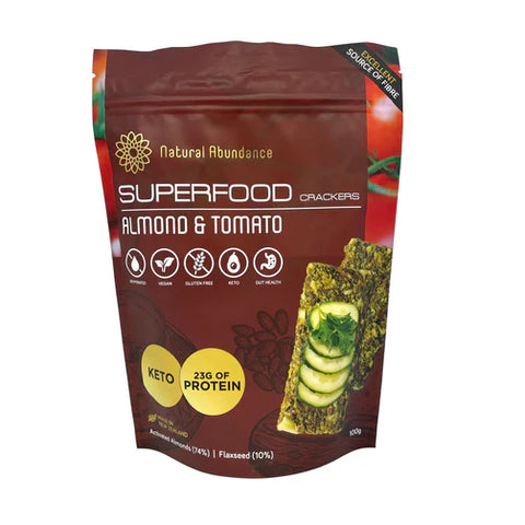 Natural Abundance Superfood Crackers - Almond & Tomato 100g