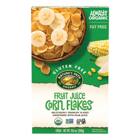 Nature's Path Corn Flakes Cereal - fruit juice sweetened. 300gm