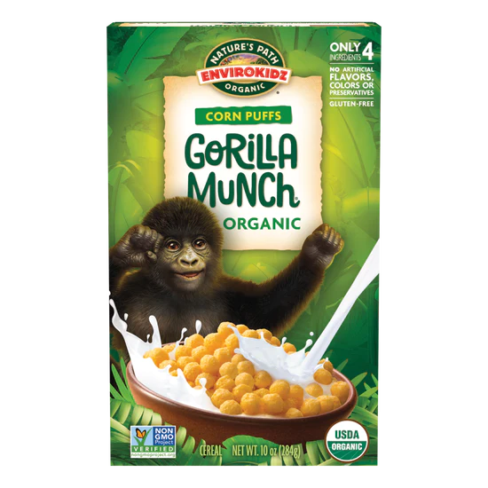 Nature's Path Gorilla Munch Corn Puffs Cereal 280gm