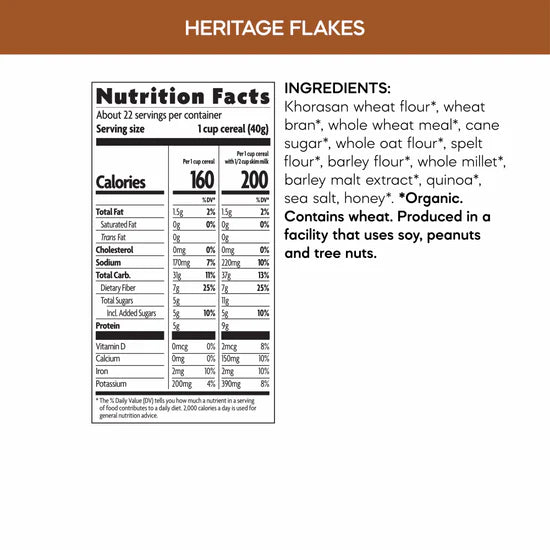 Nature's Path Heritage Flakes Cereal 907gm Eco Pack