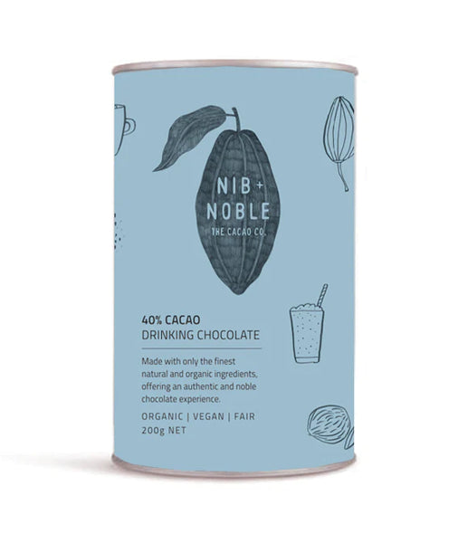 Nib and Noble 40% Cacao Organic Drinking Chocolate 200gm