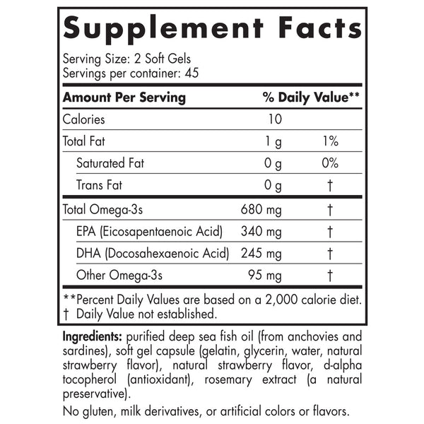 Nordic Naturals Ultimate Omega Junior Strawberry 90softgels